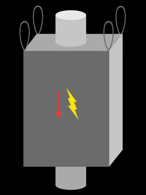 Type B FIBC bulk bag with low breakdown voltage fabric, view 2 of 2